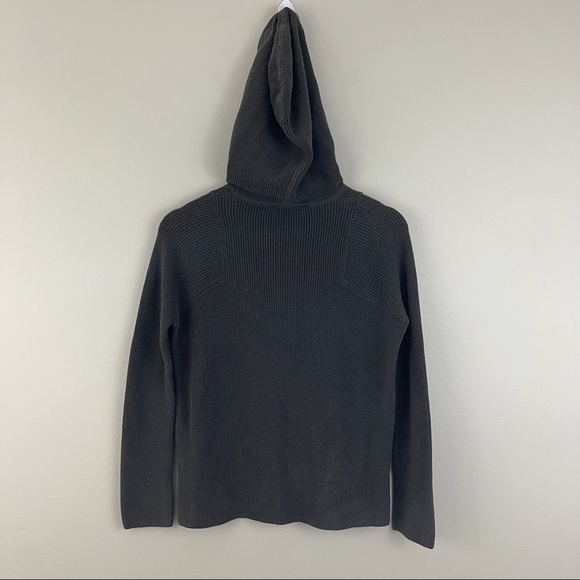 ATHLETA Arbor Green Rest Day Pima Cotton Knit Sweater Hoodie - Picture 10 of 12